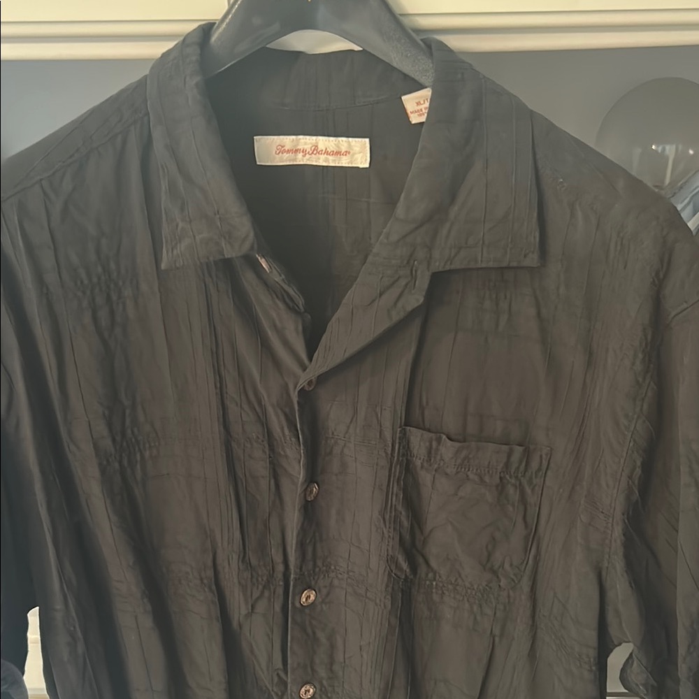 Hundred percent silk suddenly pattern button down dress shirt